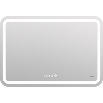 Зеркало CERSANIT LED DESIGN PRO 050 80 холодный теплый cвет часы с подсветкой прямоугольное