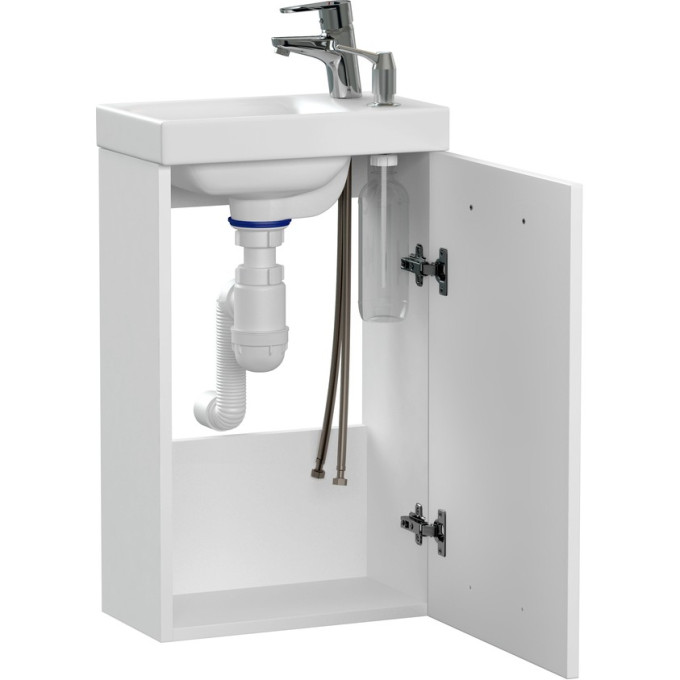 Комплект CERSANIT LARA 40 белая раковина COMO 40 смеситель CARI сифон дозатор 64179